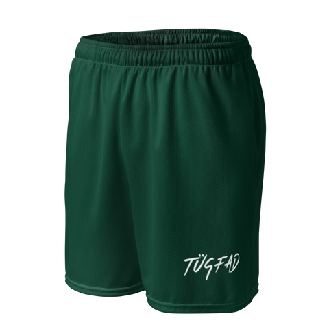Green Unisex Mesh Shorts w/ pockets