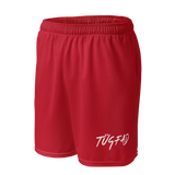 Red Unisex Mesh Shorts w/ pockets