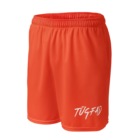 Orange Unisex Mesh Shorts w/ pockets