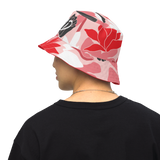 Red/Floral Reversible Bucket