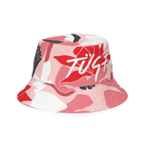 Red/Floral Reversible Bucket